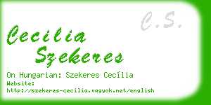 cecilia szekeres business card